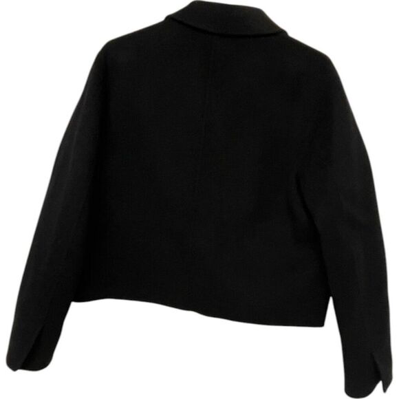 Massimo Dutti Mens Blazer Jacket M Black Textured Wool Blend Coat 6410/730 NWT - Picture 4 of 10